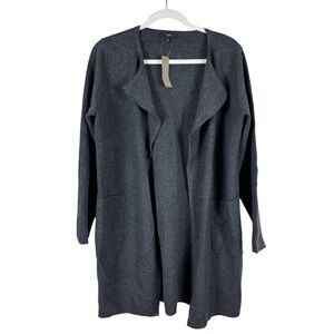 J. Crew Juliette Collarless Sweater-Blazer Sz S Business Casual Gray J6339 NWT